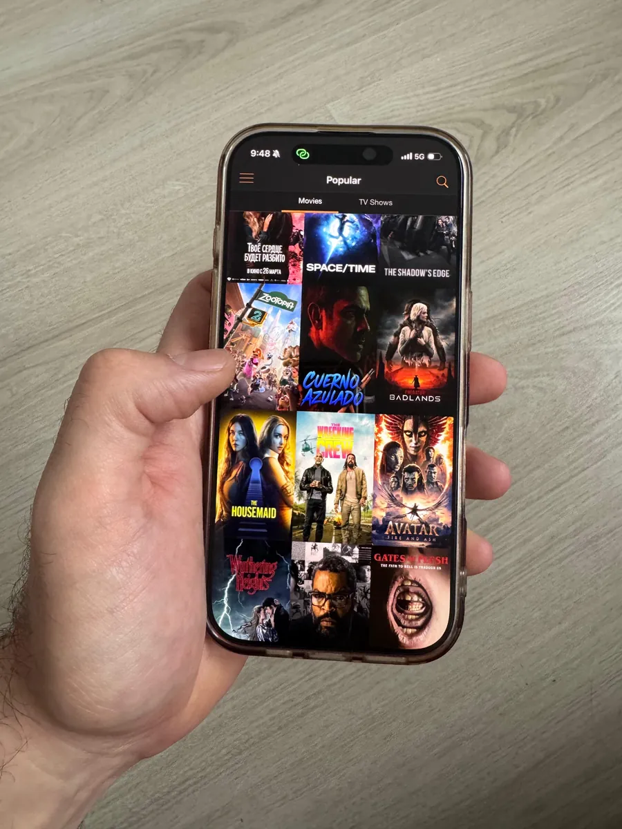 Flixthor app movies and TV shows screen